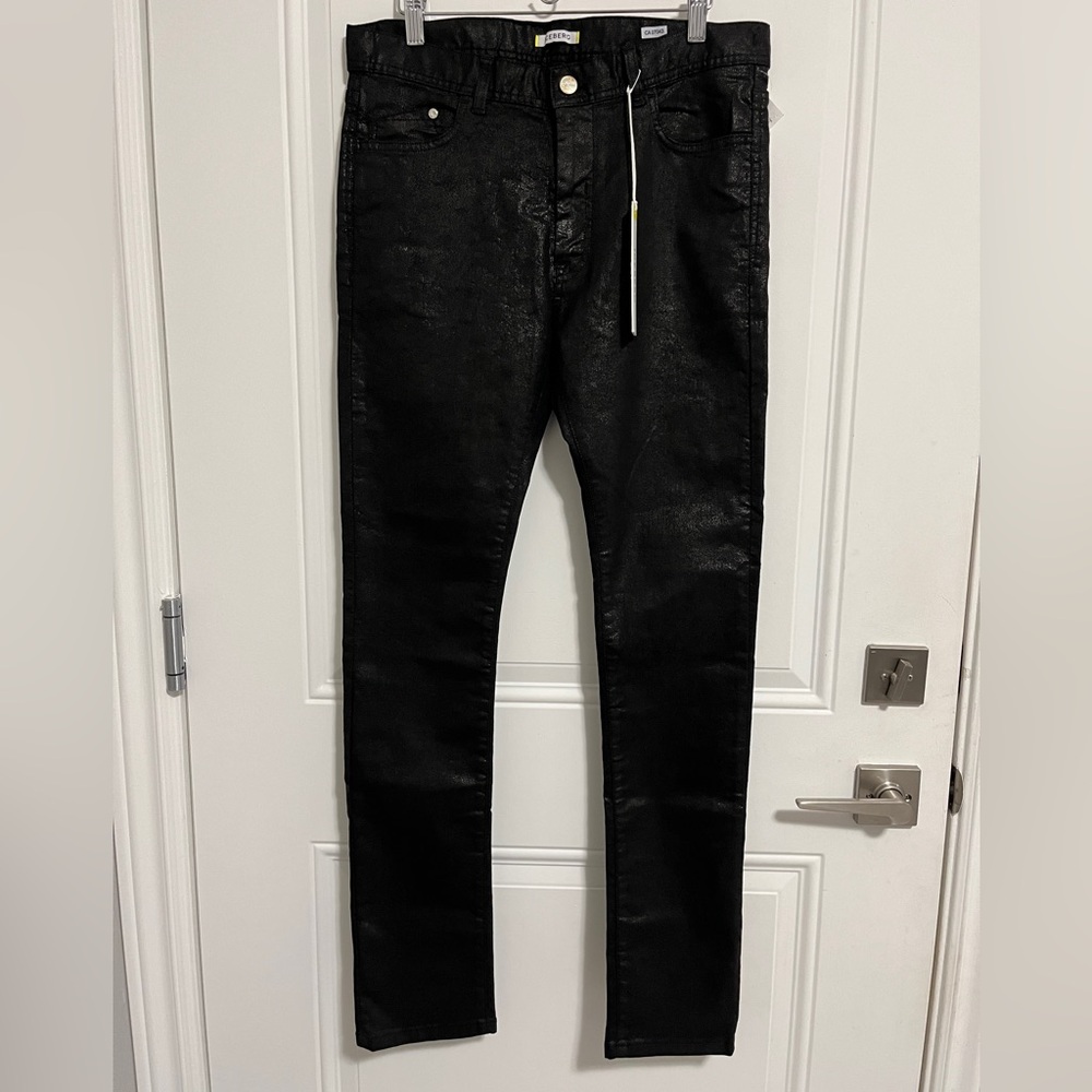 NWT - Iceberg “New York” Shining Waxed Skinny Jeans-Made in Italy-US 31